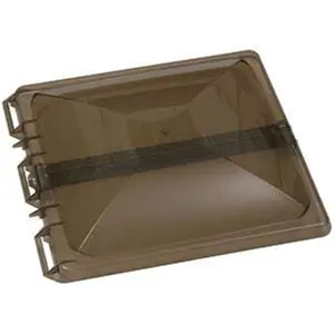 212 MAIN Smoke Roof Vent Lid - 14x14 in. Plastic Frame Replacement Part for 1995 Jensen Above-Roof Vents