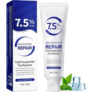 7.5% Hydroxyapatite Toothpastes for Enamel Protection and Tooth Strengthening, Fluoride-Free, Gentle and Effective Formula, Gentle Mint, Fresh Breath, Daily Use for Oral Health, 4.23 Oz