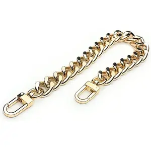KIRA GOODS Bag Charm Chunky Purse Chain Handbag Charms Replacement| 360 Rotatable Clasp for Comfort| Small Handbags Accessory Chains for Decorative| Polished Surface & Durable - Gold 10"