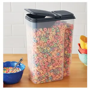 Airtight Food Storage Container, Kitchen Cereal & Grain Dispenser with Lid, 32-Cups Capacity, 9.75" x 5.38" x 13.5" Dimensions