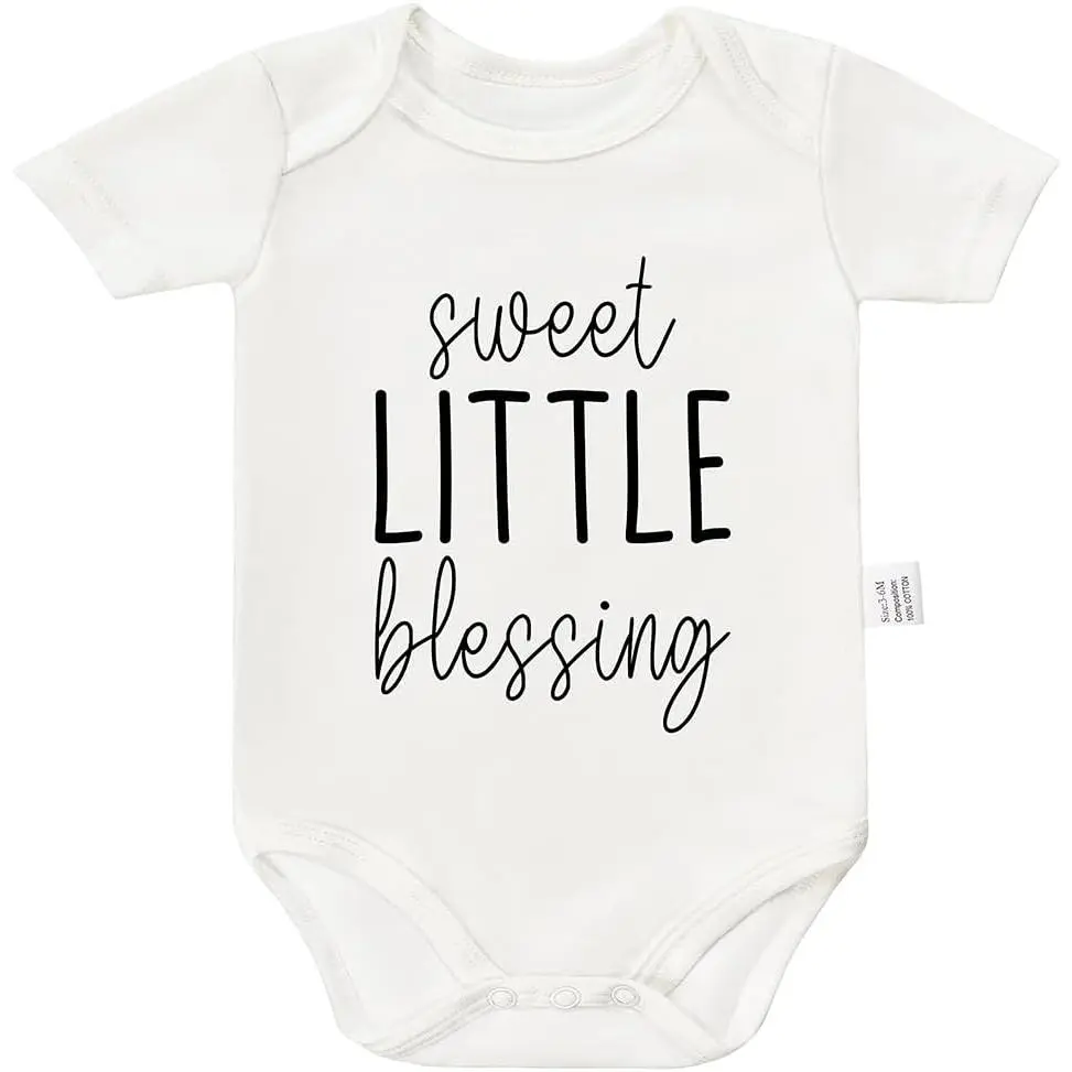 Sweet Little Blessing Baby Boys Bodysuit - Newborn-Little Brother Outfit for 0-24 Months, Pregnancy Announcement for Grandparents, Newborn Boys Clothing, Baby Boys Clothing