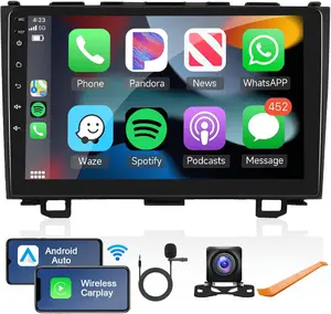 2G+64G Android Car Stereo for Honda CRV 2007-2011 with Wireless Carplay/Android Auto with WiFi GPS Navigation, 9" Touchscreen Bluetooth Car Radio Support USB FM/RDS EQ HD Backup