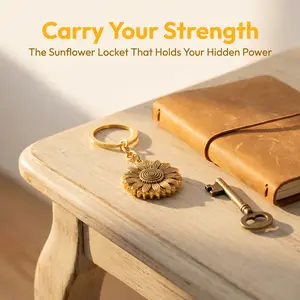 1pc Sunflower Keychain "Keep Fucking Going" Inspirational Folding Charm, Funny Encouragement Gift for Friends
