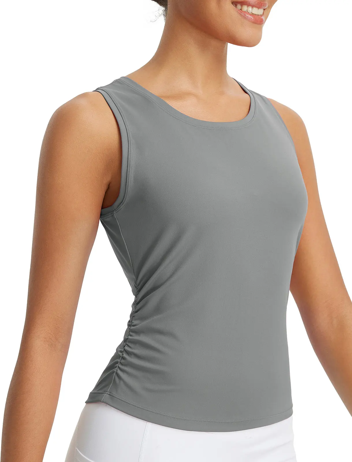 baleaf Women's Workout Tank Tops Sleeveless Athletic Gym Shirts Fitted Crop Tops Yoga Tennis Running Lounge Daily Casual Golf Tennis Top