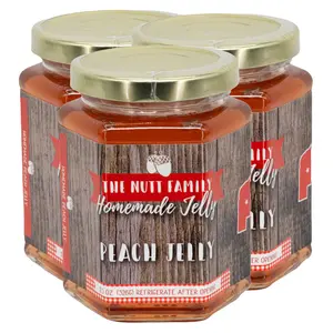 Peach Jelly | Pack of 3 | 11.5 oz | Nutt Family Jams & Jellies