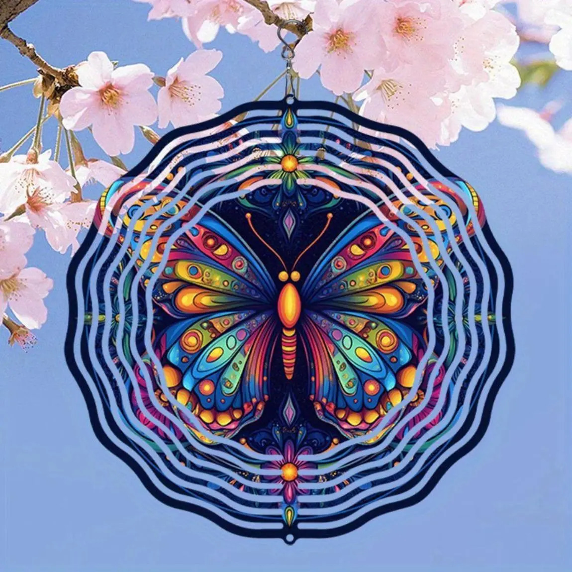 3D Butterfly Design Wind Spinner, Colorful Kinetic Wind Spinner, Outdoor & Indoor Hanging Decor, Garden Decoration, Unique Gift Idea