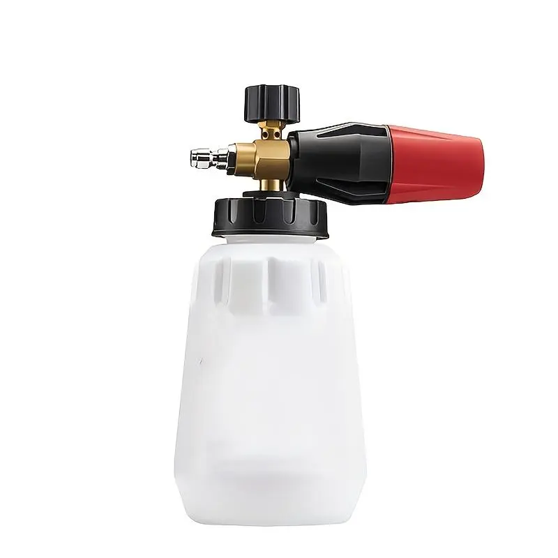 Heavy-Duty Snow Foam Cannon for Cars, Featuring a Wide Neck Adjustable Thick Foam Hose And a 1/4 Quick Connector, with a Capacity of 33.81 Ounces