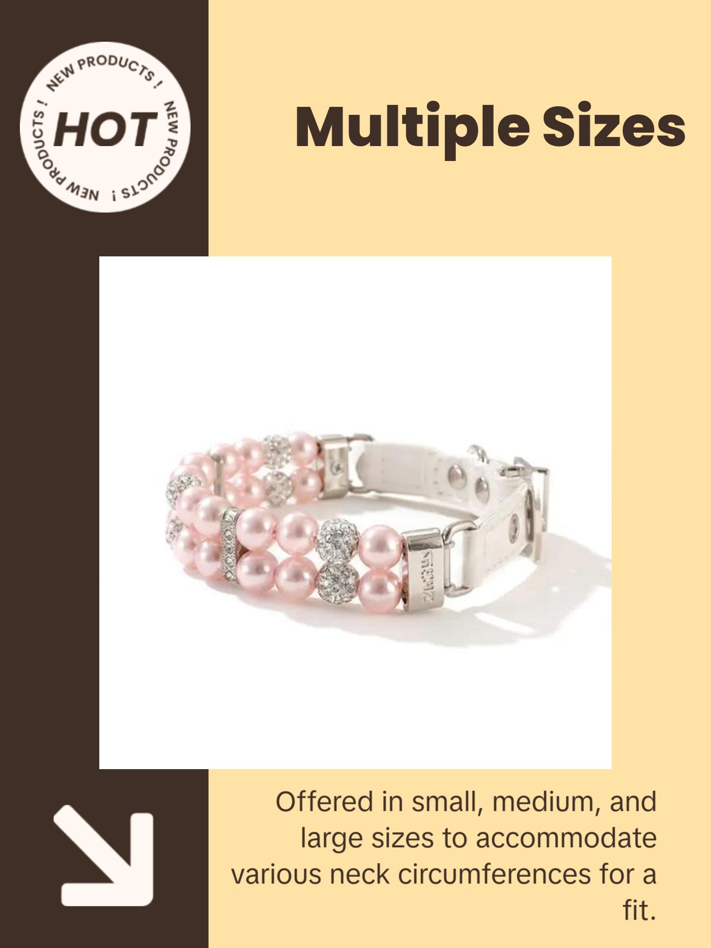 Pearl Pet Collar Artificial Pearls Rhinestone Dog Collar Pearl Pet Collar Artificial Pearls Rhinestone Dog Collar