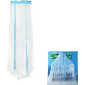 Crib Mosquito Net Crib Dome Bed Canopy Foldable Cot Net Tent Universal Palace Style Dome Bed Curtain (Stand Rod NOT Included)