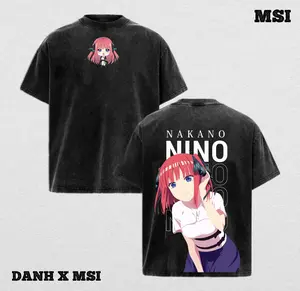Nino Nakano | Quintessential Quintuplets Washed Tee Streetwear Tee Hoodie “Fiery Beauty — A Pride That Burns With Passion” — For Anime Fans, For Drops That Hit With Bold Spirit