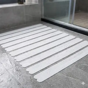 PEVA Anti-Slip Shower Safety Strip, Waterproof Bathroom Floor Grip Tape, No-Tool Installation, Removable Non-Slip Shower Floor Mats for Tub and Tile, Prevents Falls, Mold Resistant.
