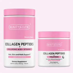 Collagen Bundle - Beauty Patrol & Beauty Sleep Supplement for Glowing Skin Stronger Nails Healthier Hair Non-GMO Gluten-Free