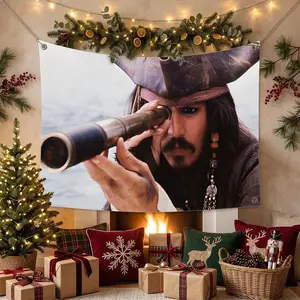 P-Pirates of the Caribbean MOVIE Flags Multi Size Atmosphere Flag, Cheerleading Hand Pulled Banner, Portable Outdoor Event Flag & Wall Decor for Sports, Parties, Home and Room Decoration