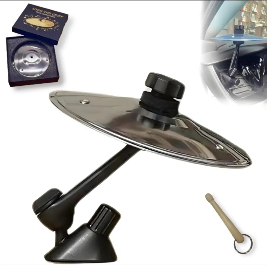 【New Upgrade Gift Box Packaging & Accessories】Car Crash Cymbal Easy Installation and Rugged for Car Vent Outlet Make Your Driving More Fun Universal A
