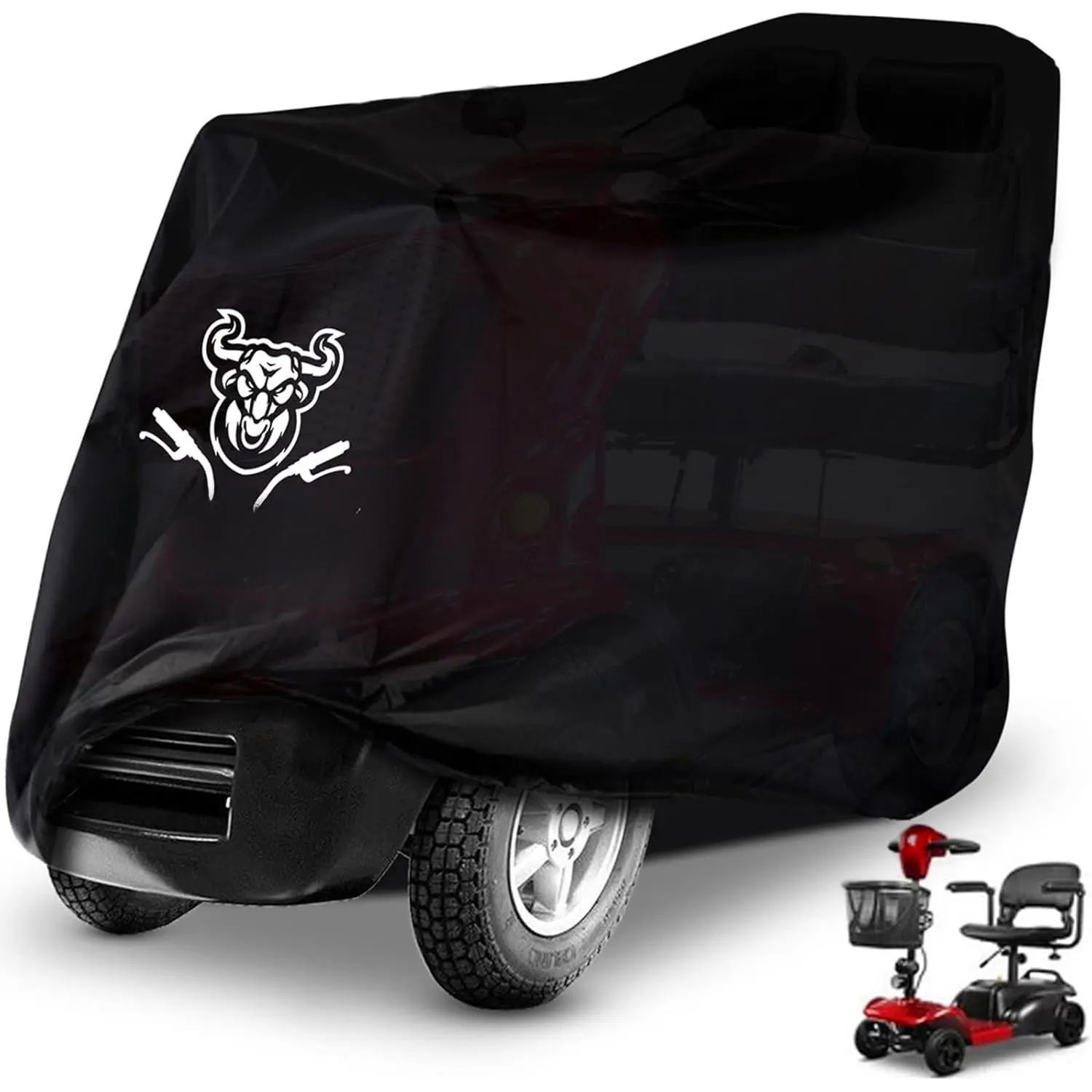 420D  Scooter Cover Black Power Assisted Mobility Scooter Cover XL 56"