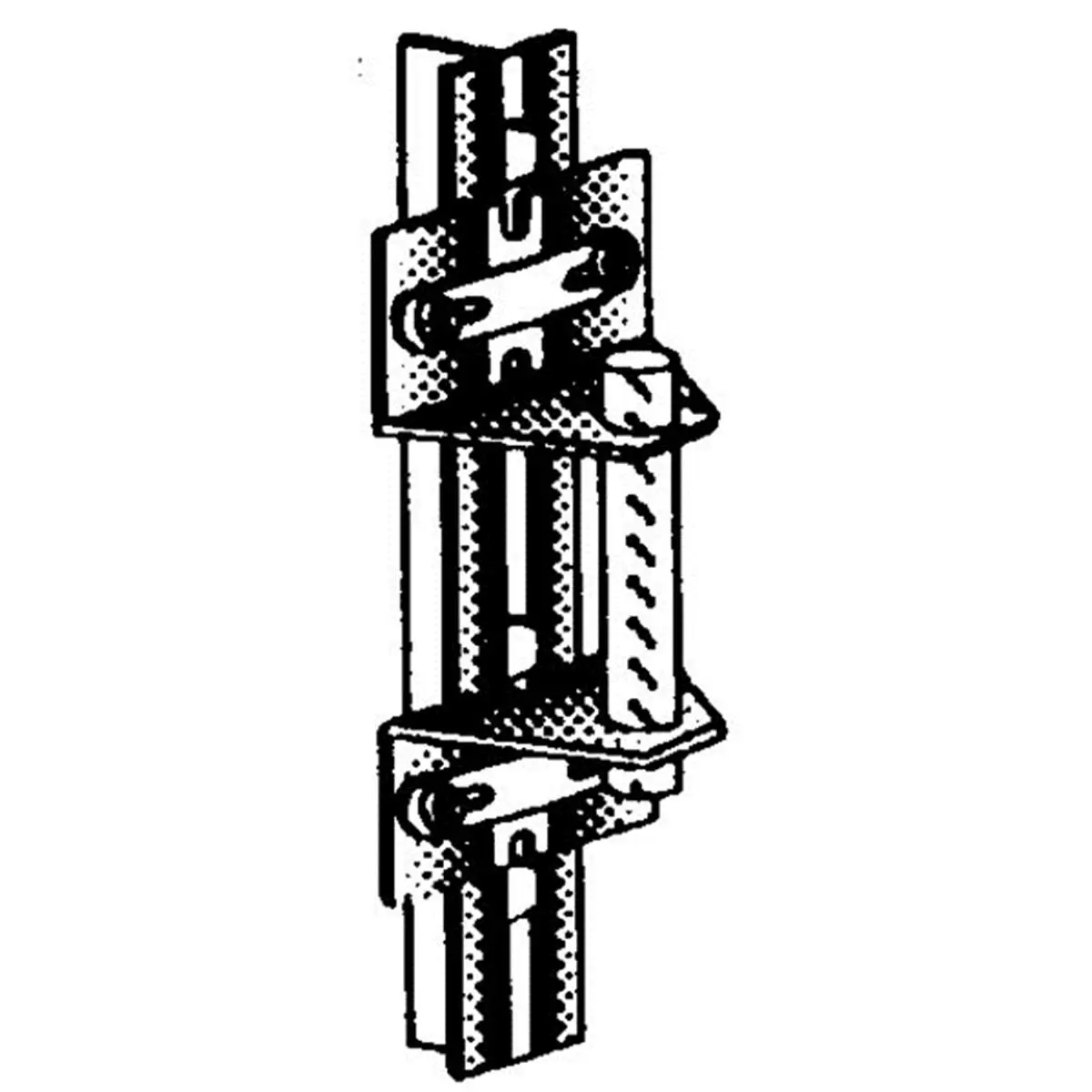 Wedge-Loc 469901151 Galvanized Steel Sett-Post Gate Hinge, Durable Gate Fittings for Door Hardware Applications