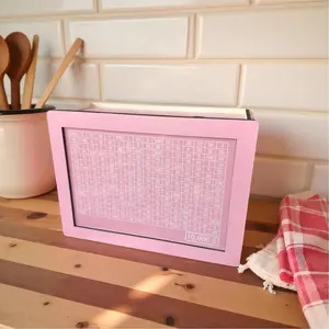 10000 Larger Size Savings Challenge Box for Adults Kids - Cash Vault Wooden Money Savings Box - Money Bank Wooden Cash Coin Piggy Bank with Counter and Dry Erase Pen(Pink）