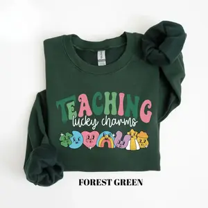 Teaching Lucky Charms Sweatshirt, Lucky Teacher Crewneck, St. Patrick’s Day Teacher Sweatshirt, Cute Teacher Lucky Charms Gift, Trendy Teacher Apparel