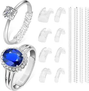 Ring Sizers for Loose Rings - 12Pack, 12 Sizes, Ring Guards for Women& Men Loose Rings, Invisible Resizer Design for Spacers & Tighteners, Fits Bands Width to 1mm-8mm