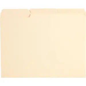 Reinforced Tab File Folders, Letter Size, Manila, 1/3-Cut, 100 Per Box (R752 1/3)