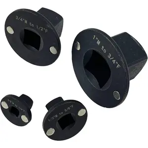 Low Profile  Socket Adapter Set, 4 count Drive Ratchet Adapter Set for Tight Spaces, 3/4" to 1", 1/2" to 3/4", 1/2" to 3/8", 1/4" to 3/8", for Automotive & DIY Tools