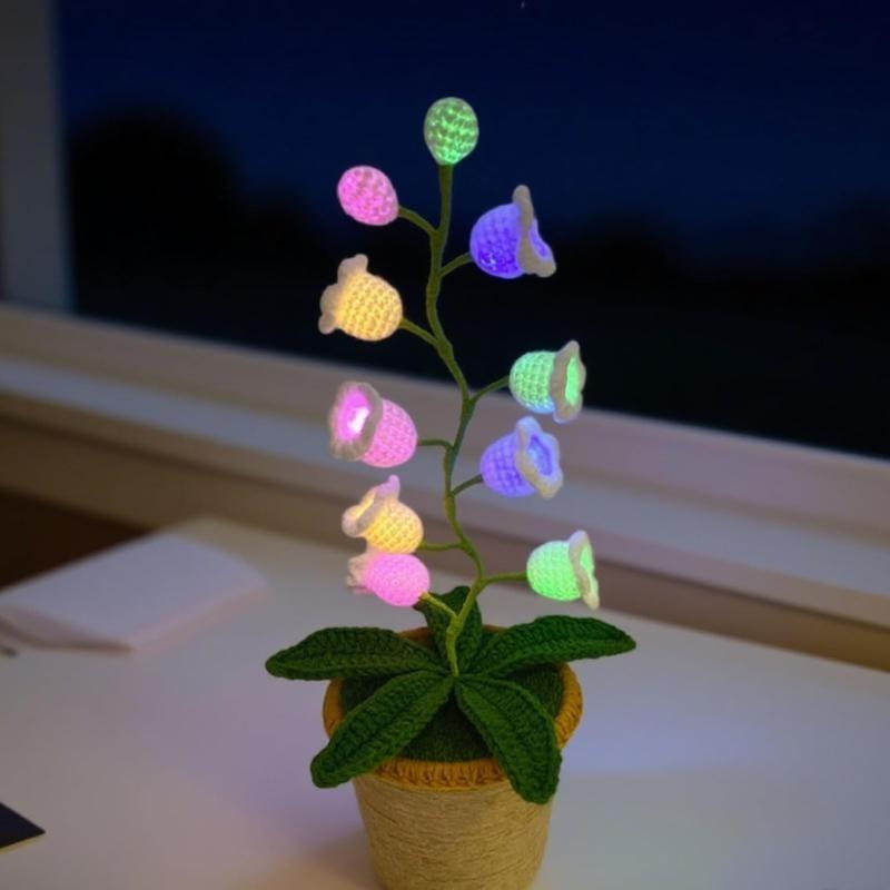 Handmade Crochet Lily of the Valley LED String Lights - Multi-Color ...