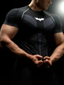 Men's Short Sleeve T-Shirt, Breathable Comfort Fit, Muscle Highlighting, Gym Training, Weightlifting, Outdoor Cycling, Running, Fashion Top