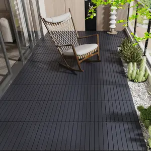 2FT Interlocking Deck Tiles, 24pcs DIY Modern Flooring for Outdoor Porch & Poolside, Easy Quick Installation Backyard Tiles