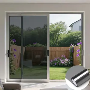 Reflective Window Film, Self-adhesive Sunshade Control Glass Door Film, Privacy Mirror Effect Window Film for Home, Household Textiles