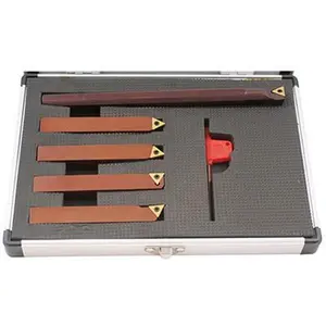 Precise 5-Piece Indexable Turning & Boring Tool Set with Aluminium Indexable Tools, TCMT Insert and Torx Wrench for Metalworking Tasks