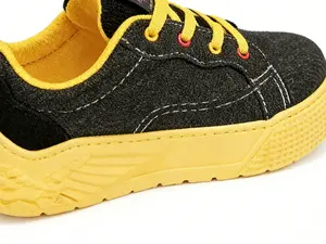 Retro Denim Colorblock Platform Shoes, Elevated Casual Sneakers