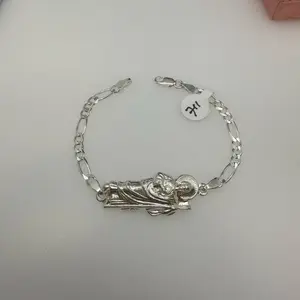 925 sterling silver St Jude bracelet 7” Mexican silver high quality Pulceras de plata Mexicana 7” pulgadas San Judas