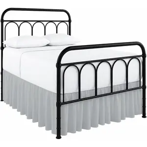 Ruffled Bed Skirt with Split Corners-Dust Ruffle - 16" Drop 100% Microfiber Soft,Sheen & Luxurious Look - Bed Skirts (Light Grey -King)