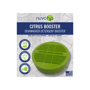 NuvoH2O Dishwasher Detergent Booster Puck — 3-Month Hard Water Scale Protection & Cleaner Dishes