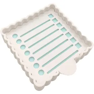 Sticky Notes Holder Cute with Stencil, Wavy Self-Stick Notepad Holder, Note Dispenser for Desk, Sticky Notes Organizer