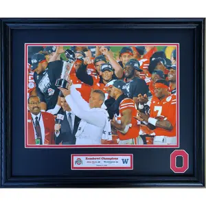 Ohio State Buckeyes 2019 Rose Bowl Champions Trophy Shot Custom Framed Picture