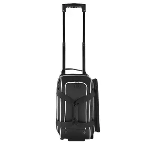 Father's Day Gift VEVOR 2 Ball Bowling Bag with Wheels Double Roller Bowling Bag with Shoe Compartment