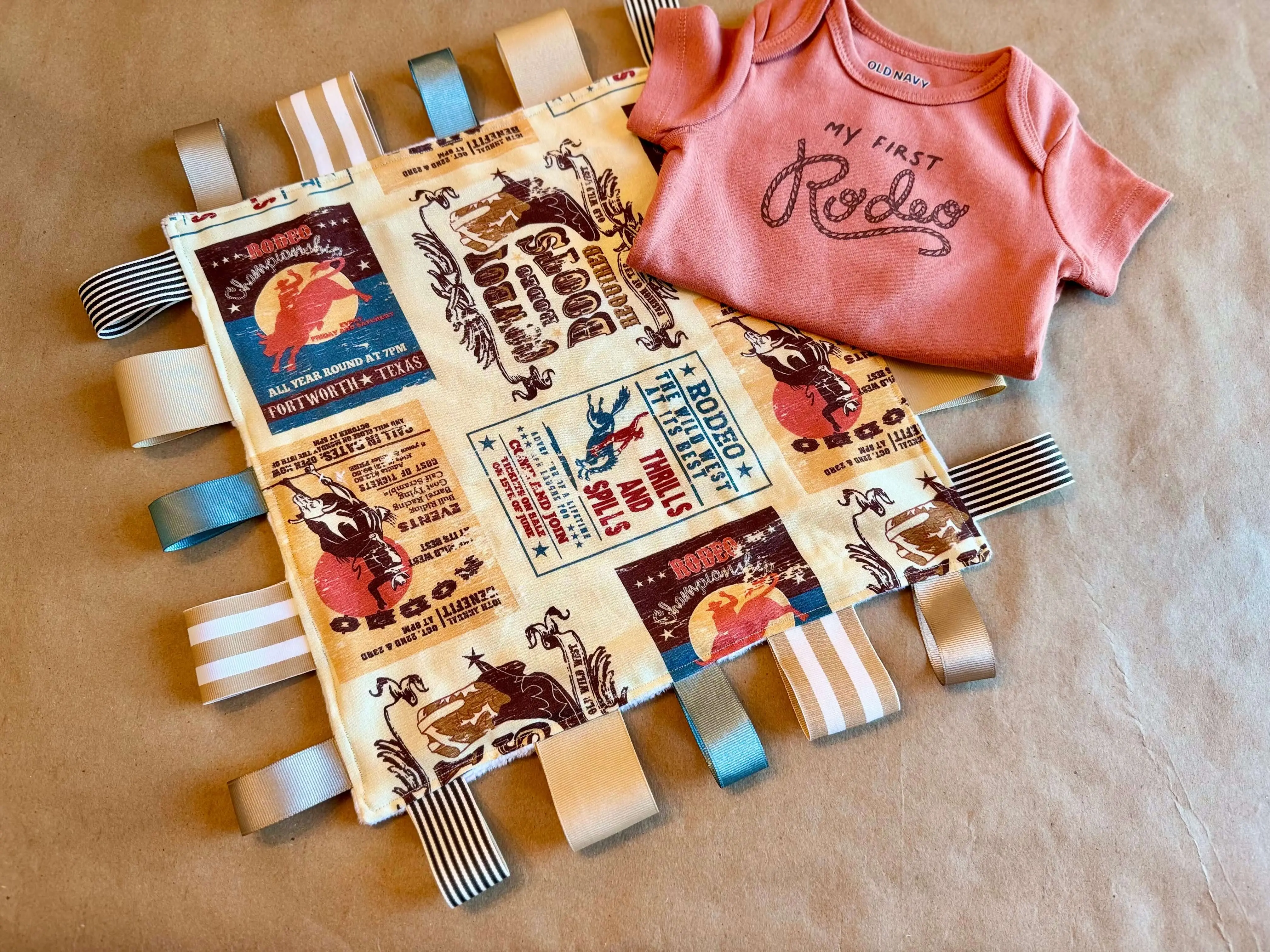 My First Rodeo : Tag Blanket