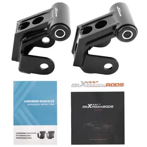 2 Drop Lowering Shackles Kit Pair compatible for Dodge Ram 1500 2003-2013 Steel