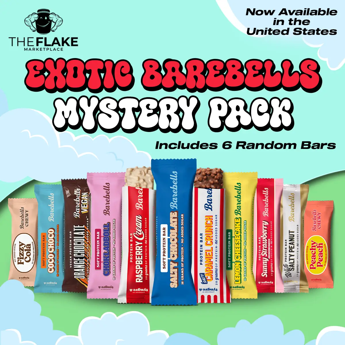 Exotic Barebells Mystery Box (Includes 6 Random Barebells Protein Bars)