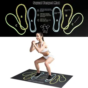 Squat Mat with Foot Position 30x13.8in 4mm Thick Target Pad for Squats Leg & Ab Workouts Non-Slip Exercise Mat for Home Gym hot1