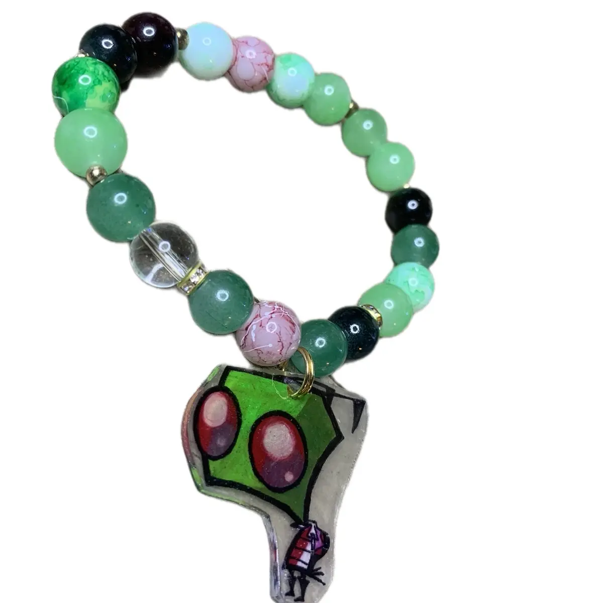 Invader Zim Handmade Beaded Bracelet for Men and Women