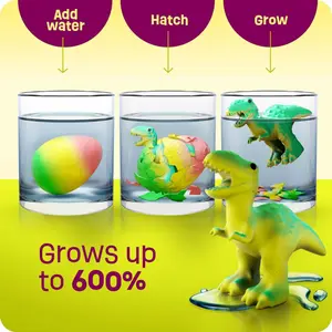 Dinosaur Hatching Surprise Eggs for Kids - Easter Basket Stuffers - 6 Pack Grows 600% - Dino Egg Toys for Boys & Girls Age 3-8 - Gift Ideas, Party Favors - Gifts for Girls Ages 3 4 5 6 7 8