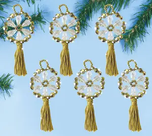 Gold Tassels Beaded Ornament Kit