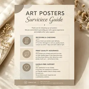 Canvas Print & Poster After-Sales Warranty Certificate