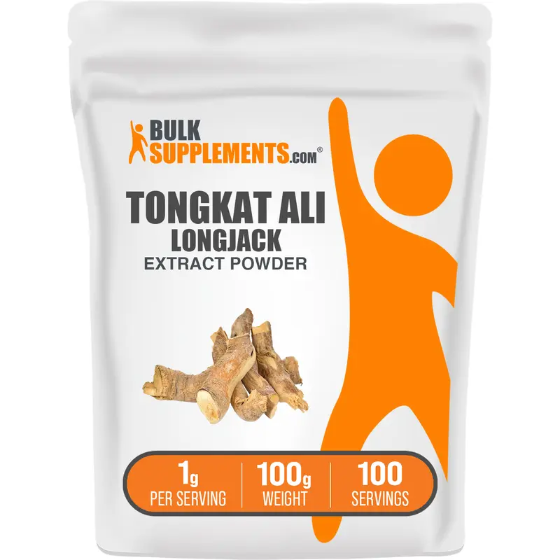 BulkSupplements Natural GF Tongkat Ali Longjack Extract Powder - Dietary, Sugar-Free, Dairy-Free, Unflavored Adult Selfcare Supplement, Antioxidant, Energy & Immune Support, 100g, 1g per Serving