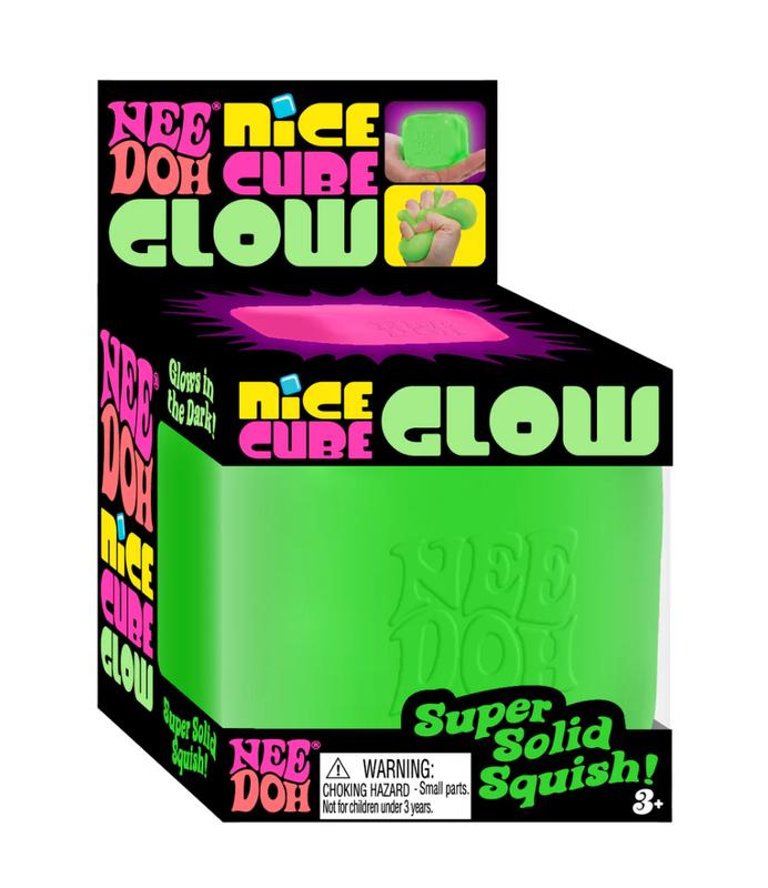 NeeDoh Nice Cube Glow Squishy Toy - Soft and Flexible Design for Kids