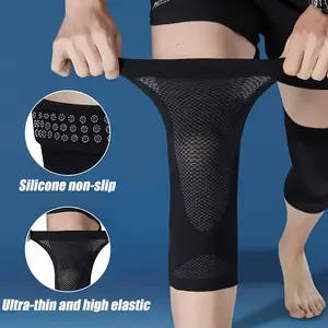 Unisex Breathable Ultra-Thin Knee Sleeves (1 Pair) - Sporty Protective Gear, Invisible, Seamless, Lightweight Compression Support for Running, Meniscus Protection, Poor Blood Circulation