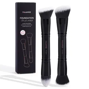 Makeup Brush Set, 2 Counts/set Dual Ended Makeup Brush with Box, Professional Makeup Tools for Women & Girls, Travel Makeup Brush Set, Cosmetics, Summer Makeup