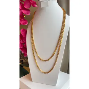 Shawal Stacked Necklace Cuban Link Chain Modern Versatile Accessories